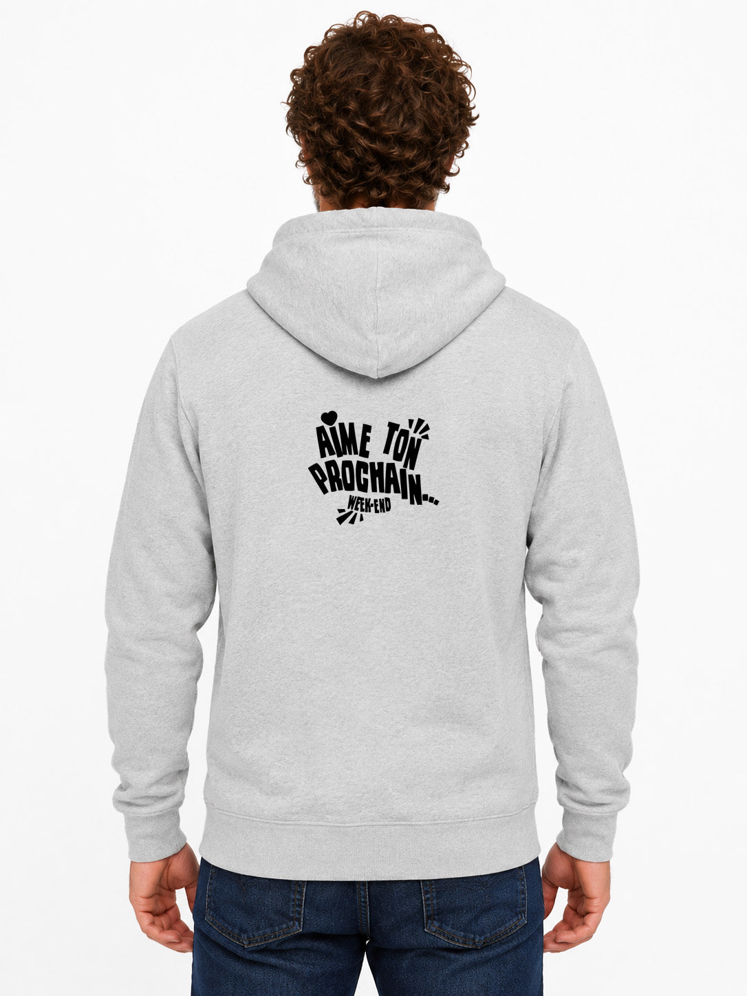 Aime ton prochain ! - sweat a capuche original -