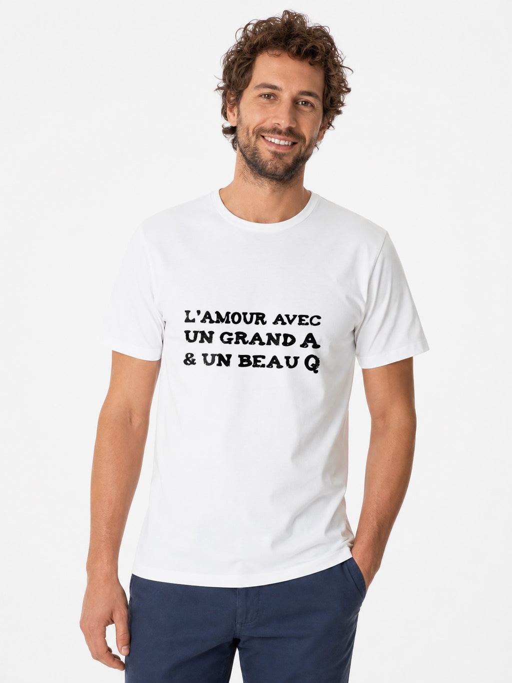 L-Amour-avec-un-grand-A-et-un-beau-Q- T-shirt original