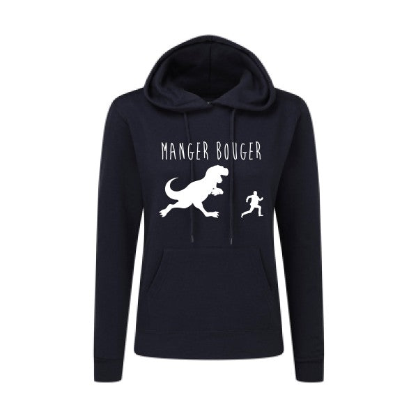 MANGER BOUGER Blanc  - Sweatshirt Sweat capuche femme