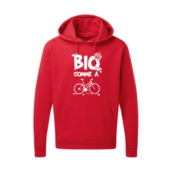 Bio comme un vélo Blanc Sweat capuche homme 