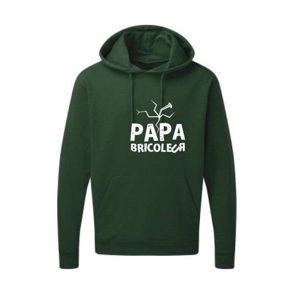 Papa bricoleur Blanc Sweat capuche homme 