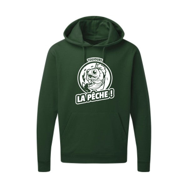 Toujours la pêche ! Blanc Sweat capuche homme 