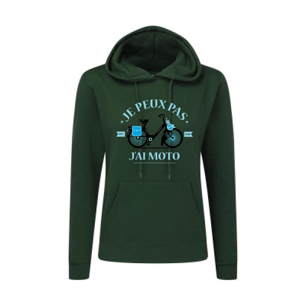 Je peux pas j'ai moto SG - Ladies' Hooded Sweatshirt Sweat capuche femme