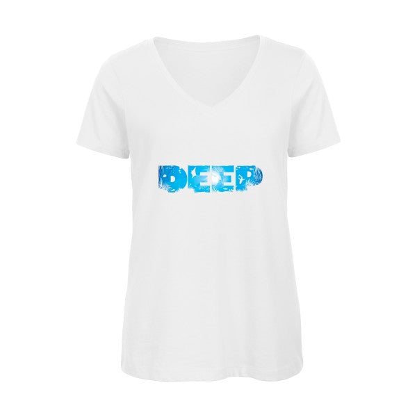 deep    T-shirt femme bio col V