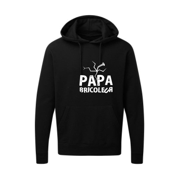 Papa bricoleur Blanc Sweat capuche homme 