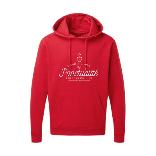 La Ponctualité Blanc Sweat capuche homme 