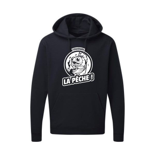 Toujours la pêche ! Blanc Sweat capuche homme 