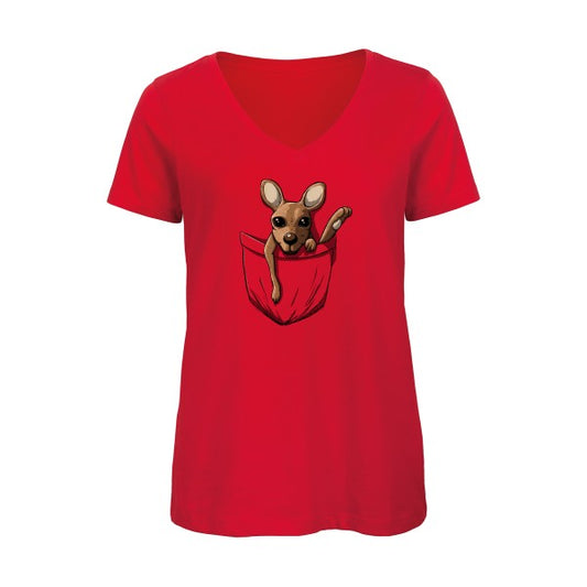 Dans la poche    T-shirt femme bio col V