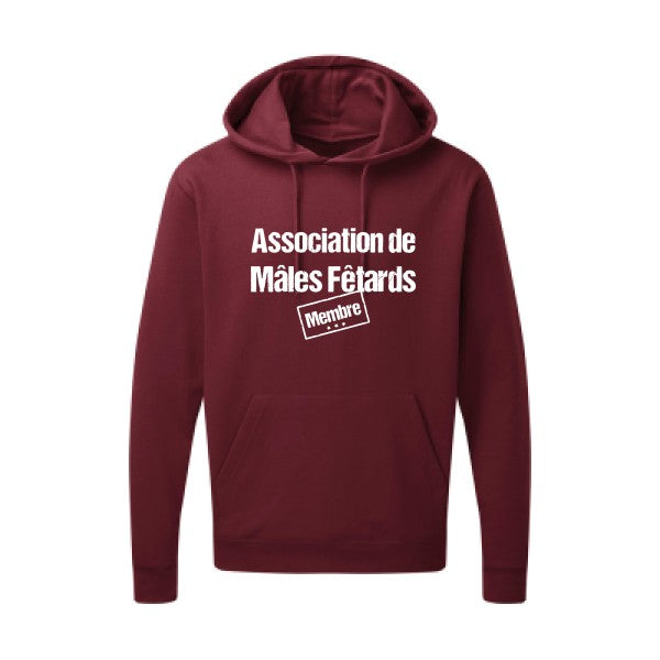 Association de Mâles Fêtards Blanc Sweat capuche homme 