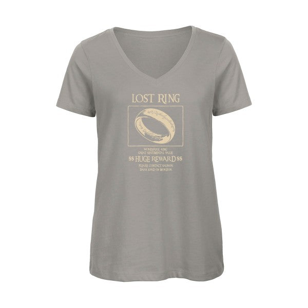 Lost Ring    T-shirt femme bio col V