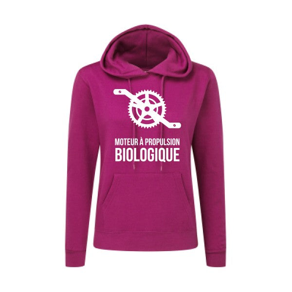 Cyclisme & écologie Blanc  - Sweatshirt Sweat capuche femme