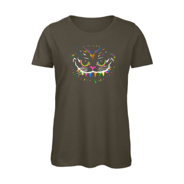 Le chat du Cheshire   T-shirt femme bio