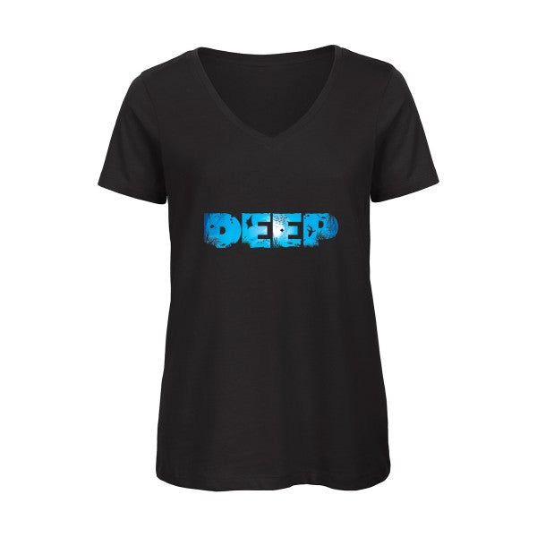 deep    T-shirt femme bio col V