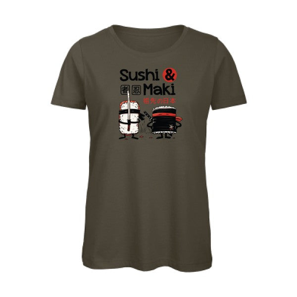 Sushi et Maki   T-shirt femme bio