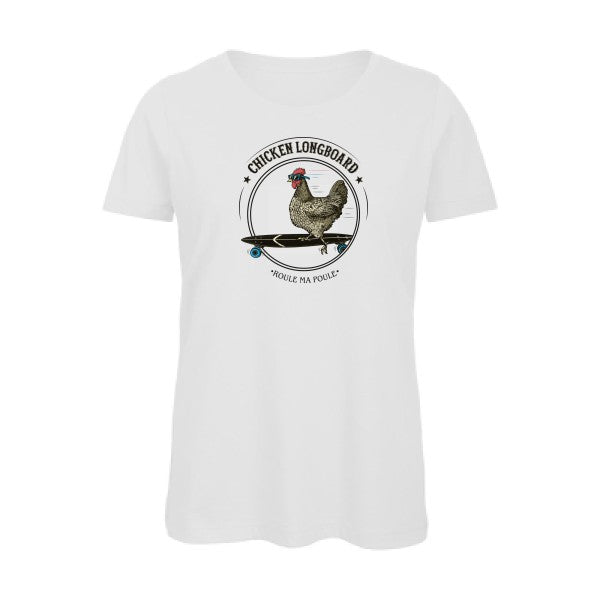 Chicken Longboard   T-shirt femme bio