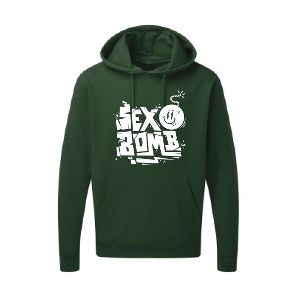 Sex bomb Blanc Sweat capuche homme 