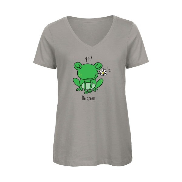 Be Green     T-shirt femme bio col V