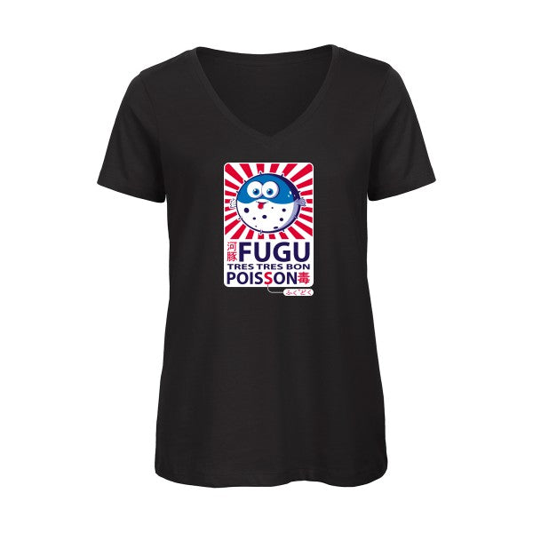 Fugu    T-shirt femme bio col V