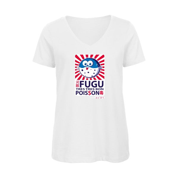 Fugu    T-shirt femme bio col V