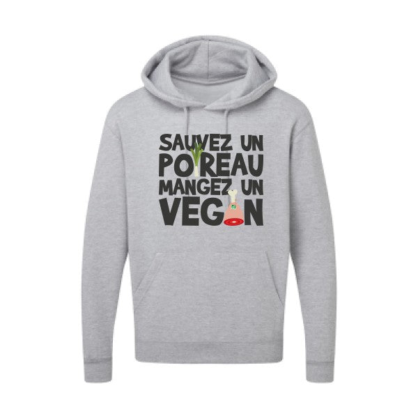 vegan/poireau  -Sweat capuche