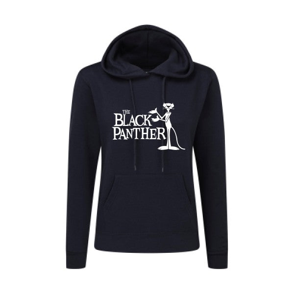 The black panther Blanc  - Sweatshirt Sweat capuche femme