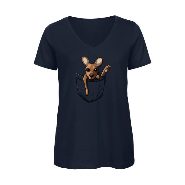 Dans la poche    T-shirt femme bio col V