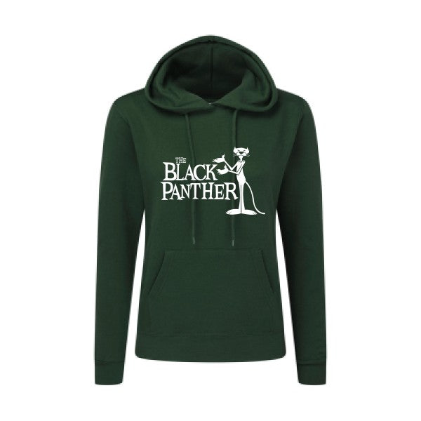 The black panther Blanc  - Sweatshirt Sweat capuche femme