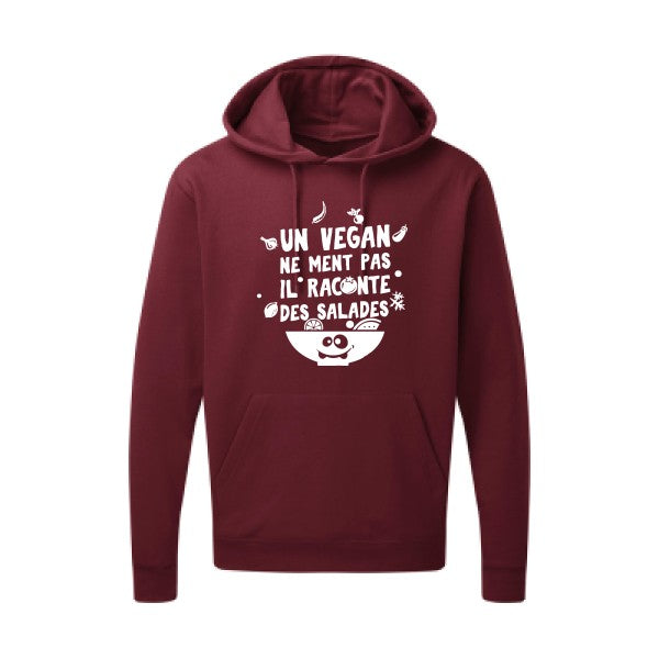 Un vegan ne ment pas Blanc Sweat capuche homme 