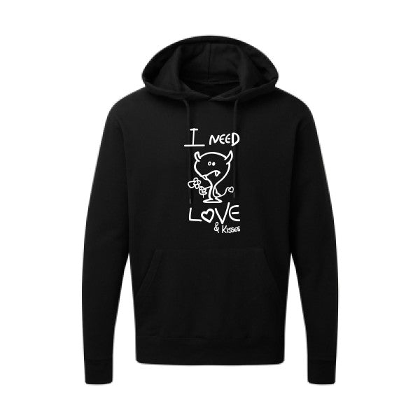 LOVER Blanc Sweat capuche homme 