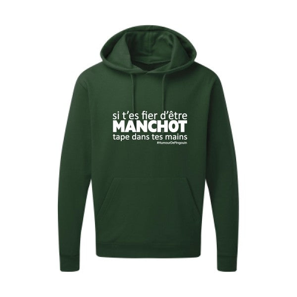 Manchot Blanc Sweat capuche homme 