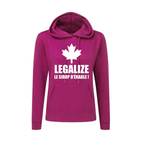 Legalize le sirop d'érable Blanc  - Sweatshirt Sweat capuche femme