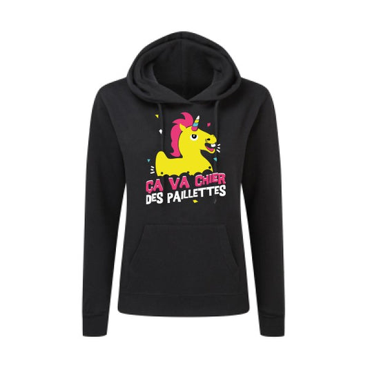 ça va chier des paillettes SG - Ladies' Hooded Sweatshirt Sweat capuche femme