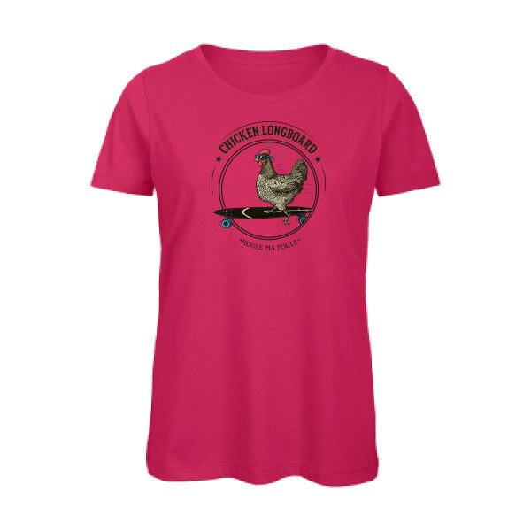 Chicken Longboard   T-shirt femme bio