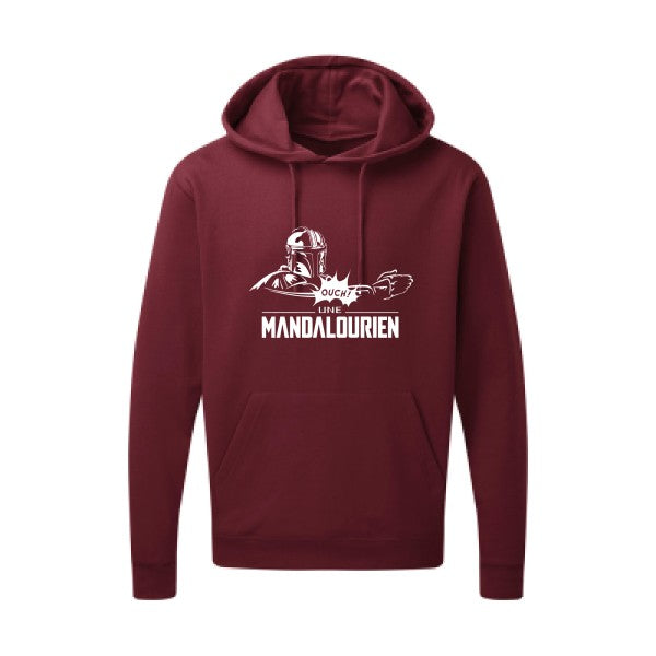 UNE MANDALOURIEN Blanc Sweat capuche homme 