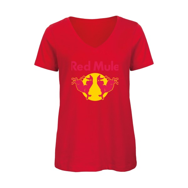 Red Mule    T-shirt femme bio col V