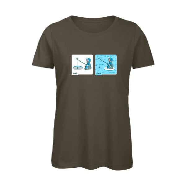 Fishing in Arctic   T-shirt femme bio