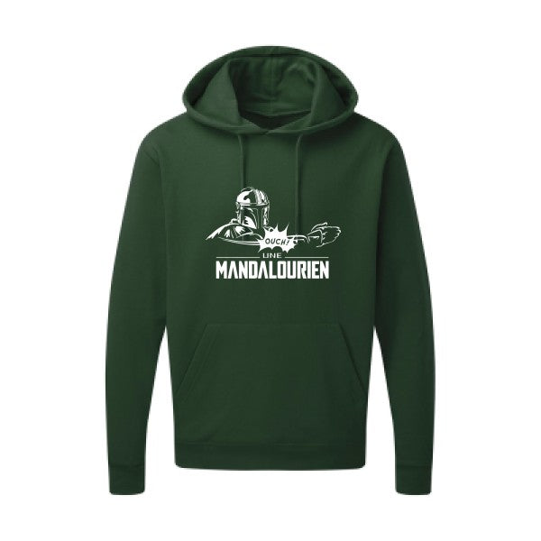 UNE MANDALOURIEN Blanc Sweat capuche homme 