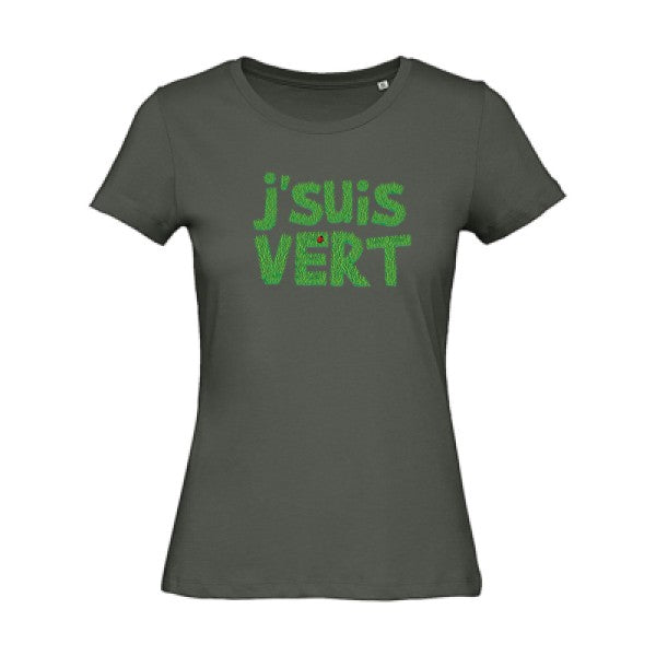 J'suis vert   T-shirt femme bio