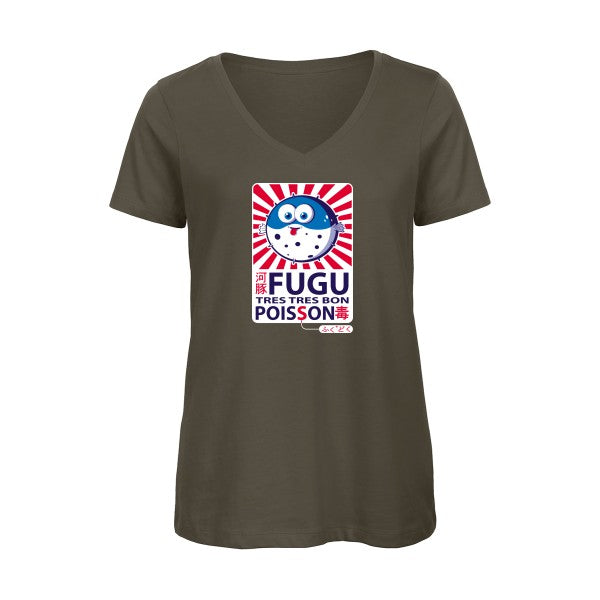 Fugu    T-shirt femme bio col V