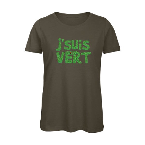 J'suis vert   T-shirt femme bio