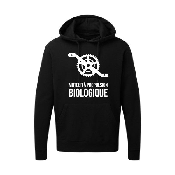 Cyclisme & écologie Blanc Sweat capuche homme 