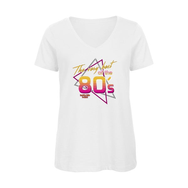 annee 80s    T-shirt femme bio col V