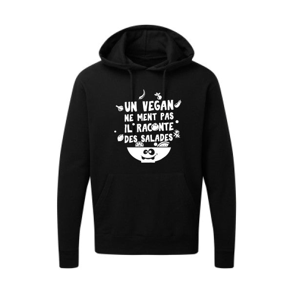 Un vegan ne ment pas Blanc Sweat capuche homme 