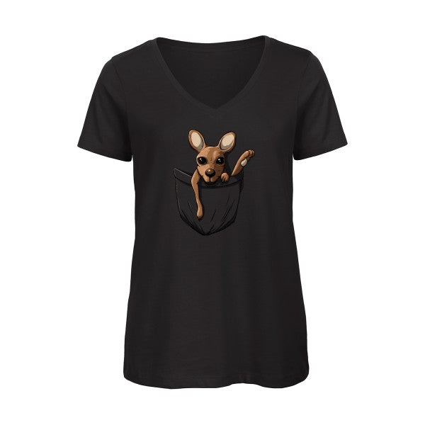 Dans la poche    T-shirt femme bio col V