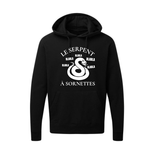 Serpent à Sornettes Blanc Sweat capuche homme 