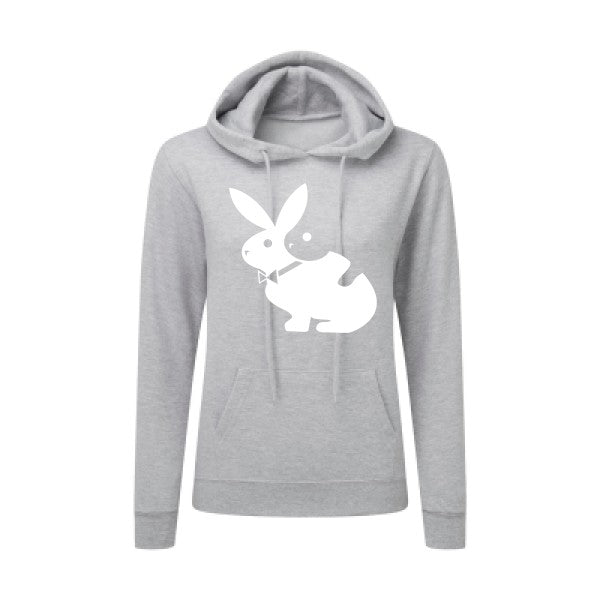 hot  Blanc  - Sweatshirt Sweat capuche femme