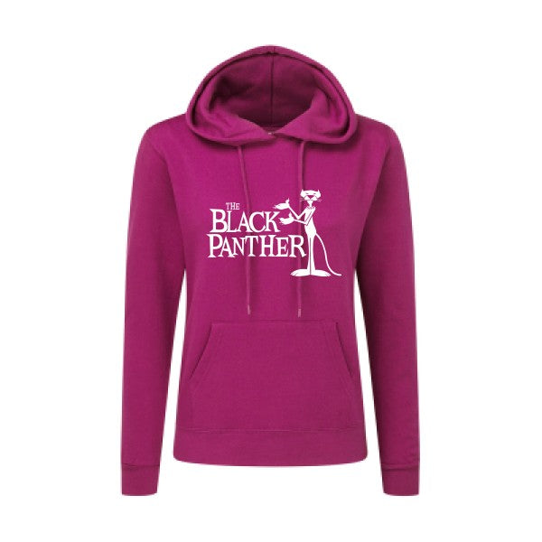 The black panther Blanc  - Sweatshirt Sweat capuche femme