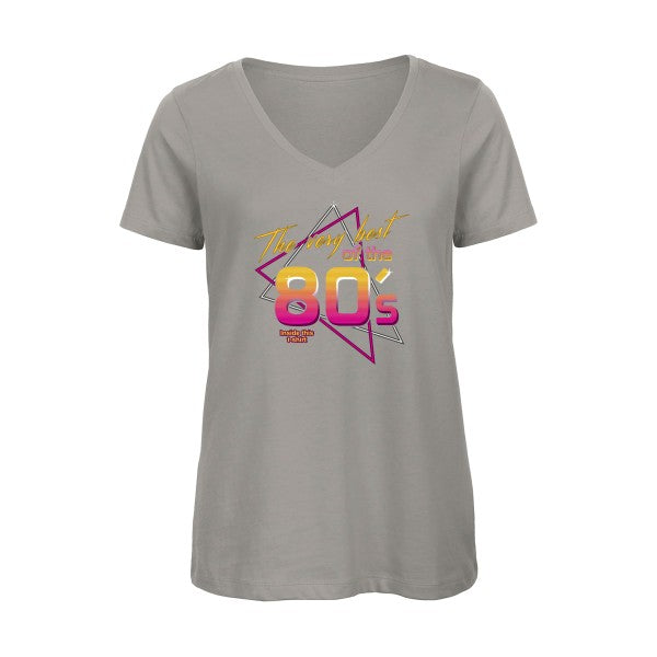 annee 80s    T-shirt femme bio col V