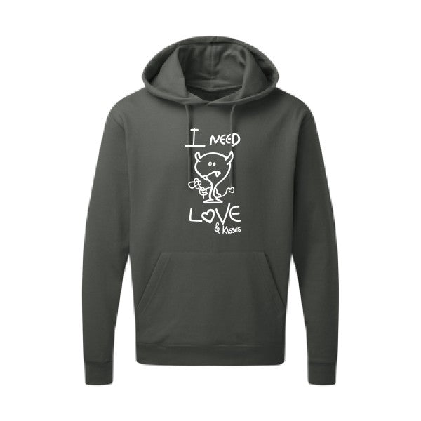 LOVER Blanc Sweat capuche homme 