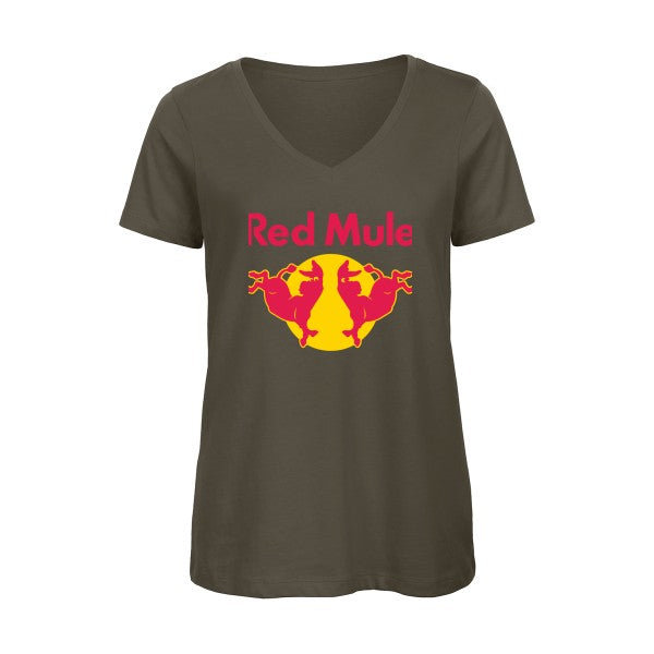 Red Mule    T-shirt femme bio col V